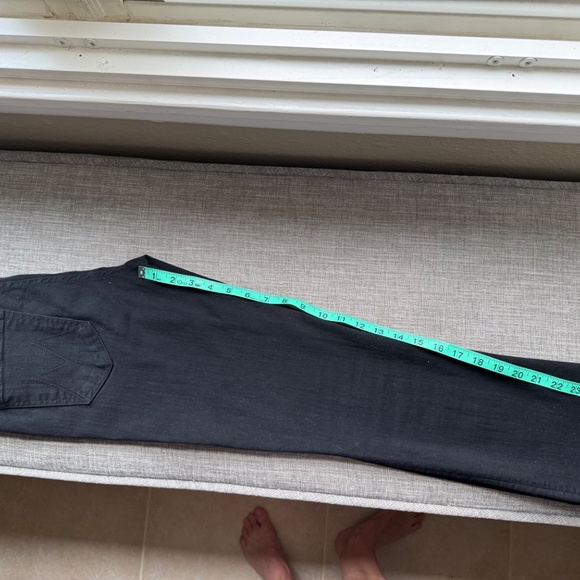 Mother The Insider Crop Step Fray Black Size 27 - Picture 6 of 9